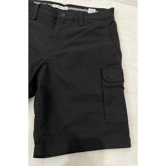 Marwin Sports Motorsport Performance Cargo Shorts 34  7 Pockets Black - Picture 2 of 11
